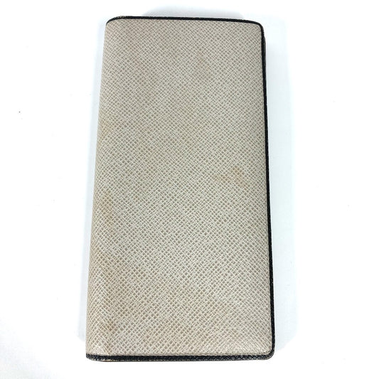 LOUIS VUITTON M30557 Taiga Portefeuille Brazza Long Wallet in Taiga Leather, Men's, Stone Beige