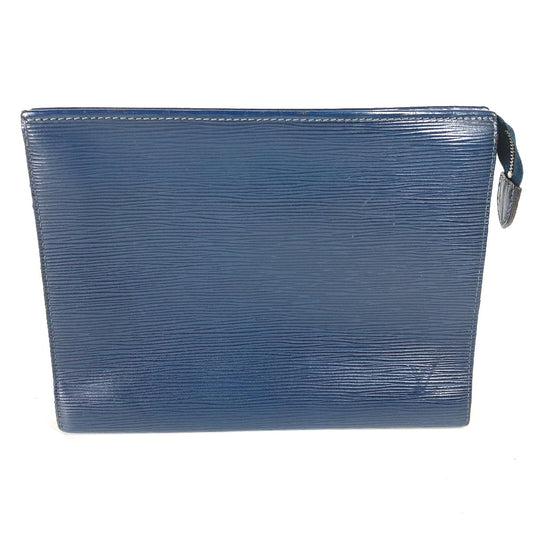 LOUIS VUITTON M41367 Epi Poche Toilette 26 Pouch/Second Bag in Epi Leather, Men's, Indigo Blue and Navy