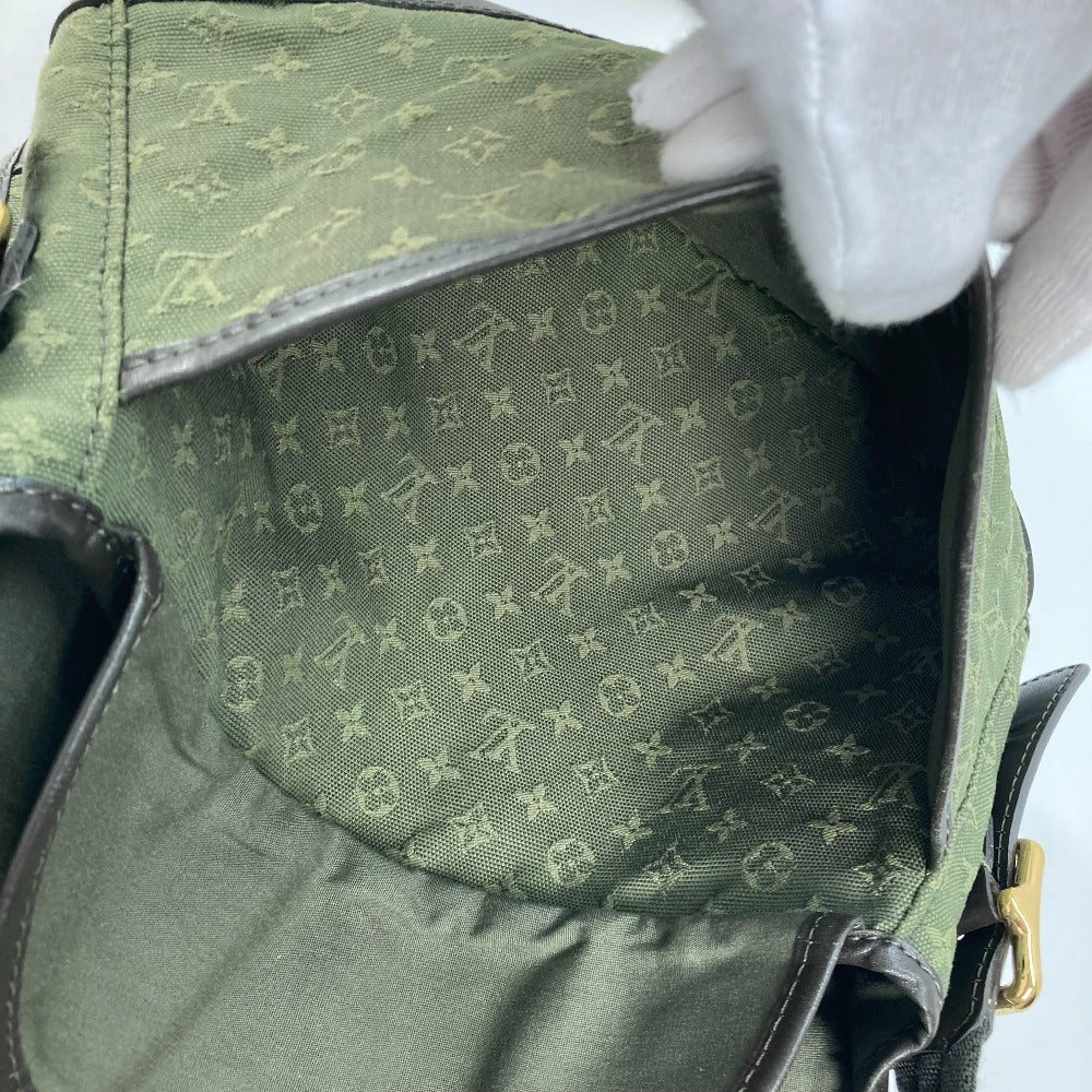 Louis Vuitton M92673 Monogram Mini Belanger Crossbody Bag Pochette Beg Monogram Mini Kanvas Wanita Khaki