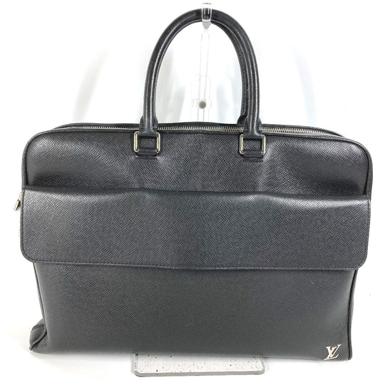 LOUIS VUITTON M30440 Taiga Alex 2-Way Bag, Shoulder Bag, Crossbody Bag, Tote Bag, Business Bag, Taiga Leather, Men's, Ardoise, Black