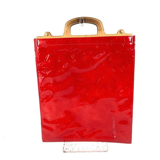 LOUIS VUITTON M91078 Monogram Vernis Stanton Vertical Handbag, Monogram Vernis, Women's, Red