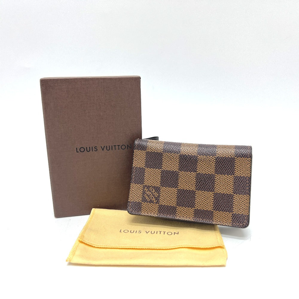 LOUIS VUITTON M60502 オーガナイザー ドゥ ポッシュ 名刺入れ ICケース カードケース ダミエキャンバス レディース エベヌ ブラウン - brandshop-reference