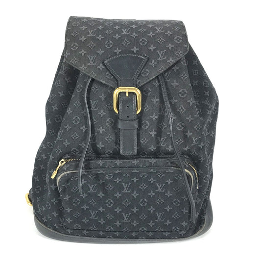 LOUIS VUITTON M92455 Monogram Mini Denim Montsouris GM Bag Backpack Rucksack Monogram Denim Women's TST Blue Blue