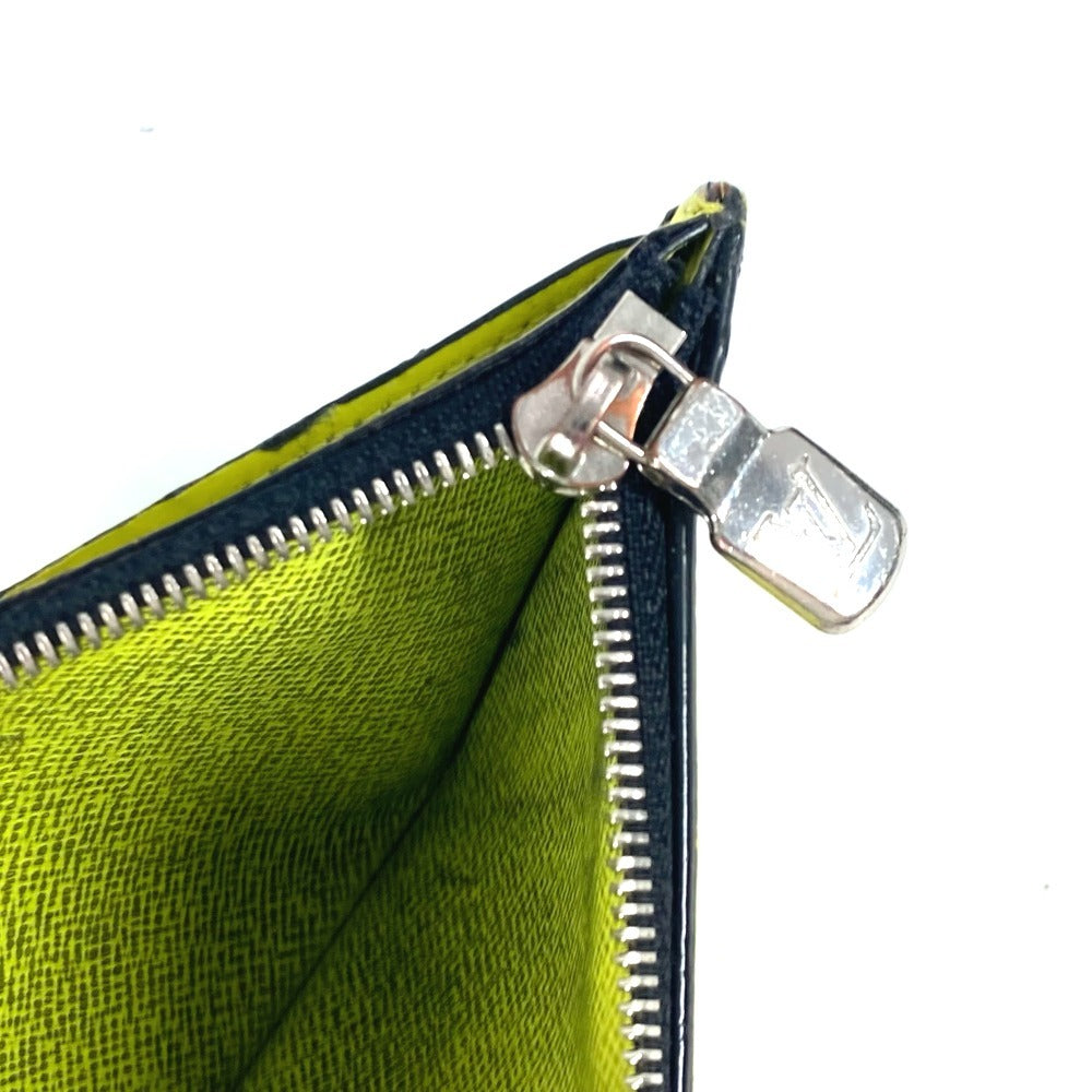LOUIS VUITTON M30950 Taigalama Coin card-holder Wallet Coin Compartment coin purse Taiga Leather / MonogramCanvas yellow Used