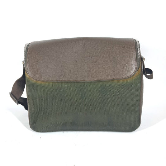 LOUIS VUITTON M30868 Taiga Taimir Crossbody Messenger Bag Shoulder Bag in Taiga Leather, Men's, Grizzly Brown