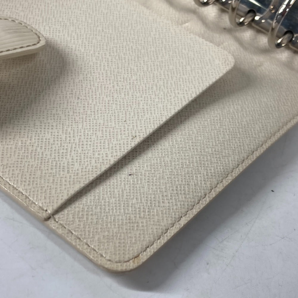 LOUIS VUITTON R2004J エピ アジェンダMM システム手帳 ステーショナリー 手帳カバー エピレザー レディース イヴォワール ホワイト - brandshop-reference