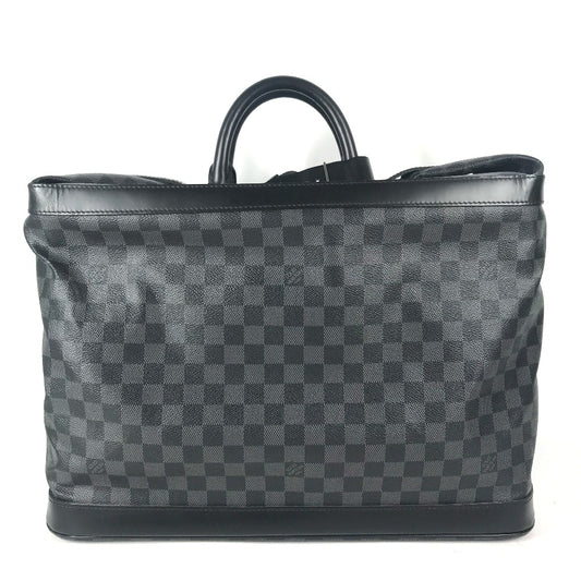 LOUIS VUITTON N41161 Damier Graphite Grimo Bolso de viaje Bolso de viaje Bolso Boston Bolso Damier Graphite Canvas Hombre Negro