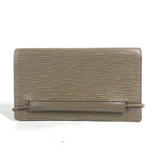 LOUIS VUITTON R2018C エピ アジェンダ オリゾンタル エラスティック システム手帳 ステーショナリー 2つ折り 手帳カバー エピレザー ユニセックス グレージュ