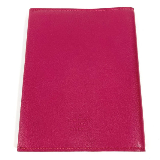 LOUIS VUITTON ロゴ ブックカバー 本 ステーショナリー ケース ノートカバー レザー ユニセックス パープル - brandshop-reference