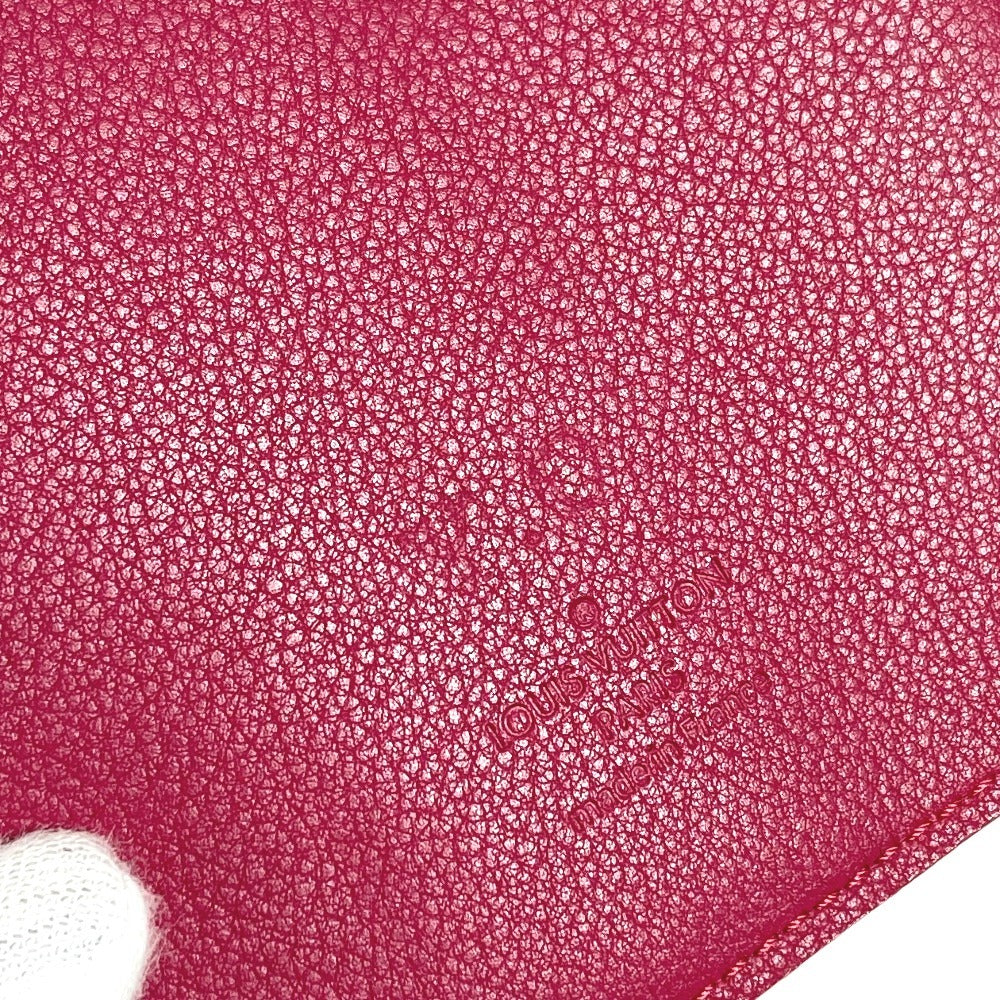 LOUIS VUITTON ロゴ ブックカバー 本 ステーショナリー ケース ノートカバー レザー ユニセックス パープル