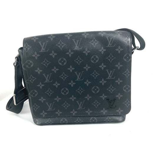 LOUIS VUITTON M45272 モノグラムエクリプス ディストリクトPM カバン フラップ 斜め掛け ショルダーバッグ モノグラムエクリプスキャンバス ユニセックス ブラック
