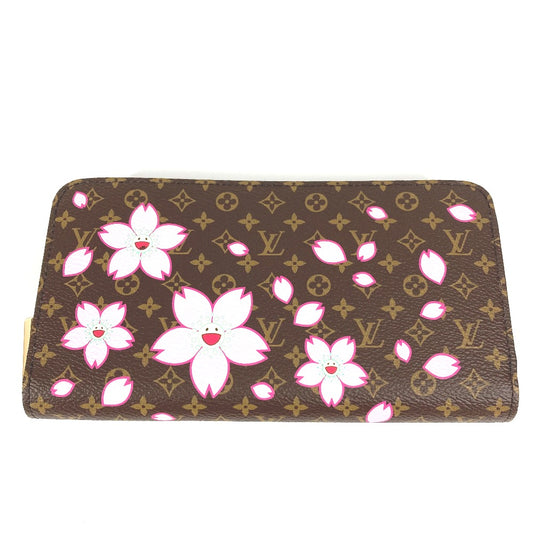 LOUIS VUITTON M13433 Takashi Murakami Monogram LV × TM Zippy Wallet Long Wallet Cherry Blossom Long Wallet Monogram Canvas Women's Brown