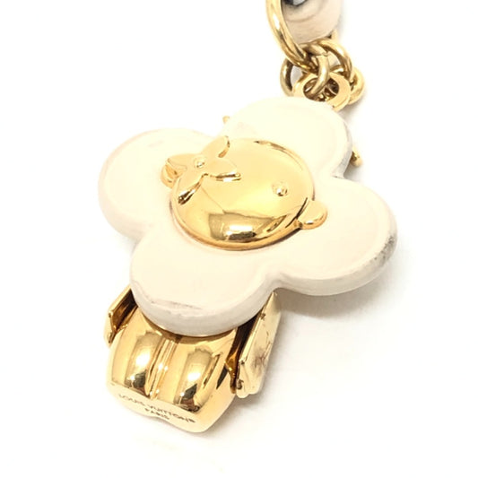 LOUIS VUITTON M02204 バッグチャーム・ミニ ヴィヴィエンヌ ネックストラップ アクセサリー ストラップ キーホルダー GP/レザー レディース ホワイト - brandshop-reference