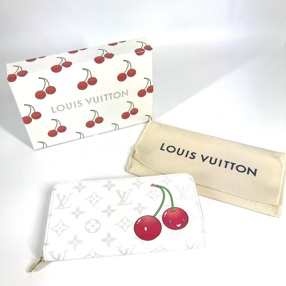 LOUIS VUITTON M14240 村上隆コラボ モノグラム LV × TM ジッピー・ウォレット ロングウォレット ラウンドファスナー 長財布 モノグラムキャンバス ユニセックス ホワイト - brandshop-reference