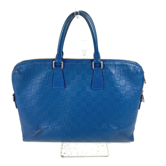LOUIS VUITTON N41328 ダミエアンフィニ ポルトドキュマンジュール PDJ カバン 書類バッグ ブリーフケース ハンドバッグ ビジネスバッグ ダミエアンフィニレザー ユニセックス ブルー