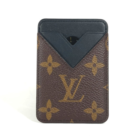 LOUIS VUITTON M13185 Monogram Macassar Porto Carte Magnet Business Card Holder, Pass Case, Card Case, Monogram Macassar Canvas, Unisex, Brown