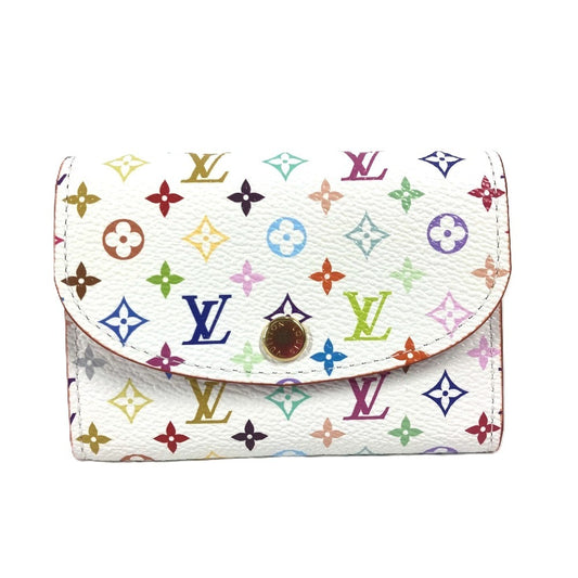 LOUIS VUITTON M13399 モノグラムマルチカラー LV × TM ポルトモネ・ロザリ 村上隆 コンパクトウォレット 2つ折り財布 モノグラムマルチカラーキャンバス レディース ホワイト - brandshop-reference
