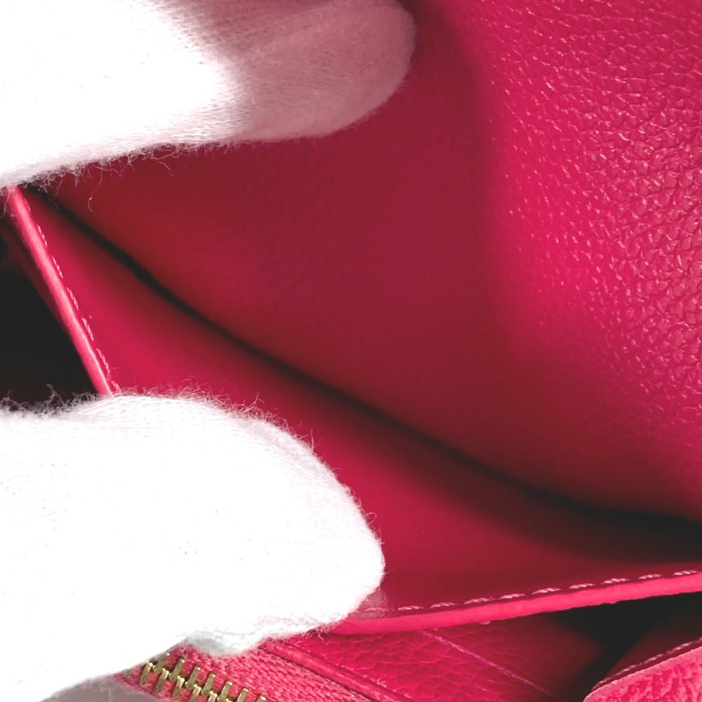 LOUIS VUITTON M81521 Monogram Empreinte Porte Monnaie Rosalie Compact Wallet, Bi-fold Wallet, Monogram Empreinte Leather, Women's, Rose Pondicherry Pink