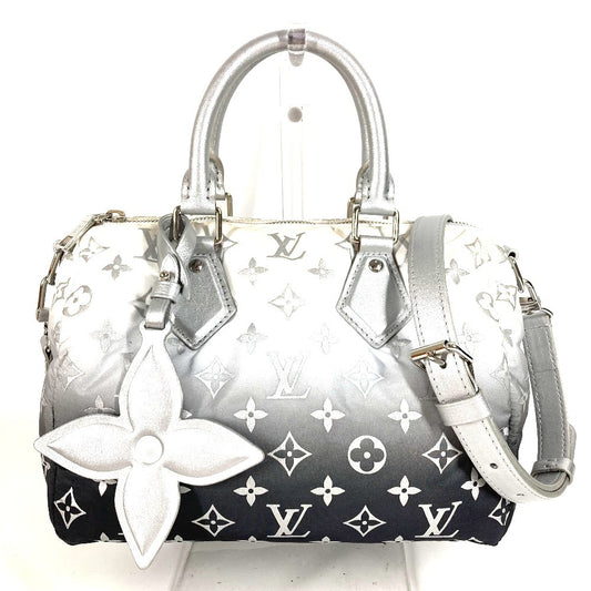 LOUIS VUITTON M11848 LV SKI Speedy Bandouliere 25 2WAY Bolso Bolso Mini Boston Bolso Bandolera Bolso bandolera Nylon/Piel Unisex Plata esmerilada