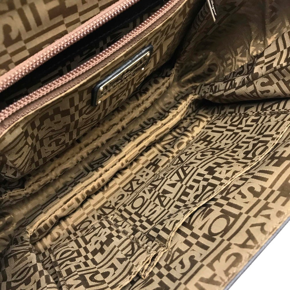 Salvatore Ferragamo ガンチーニ ショルダーバッグ カバン ハンドバッグ レザー レディース ブラック