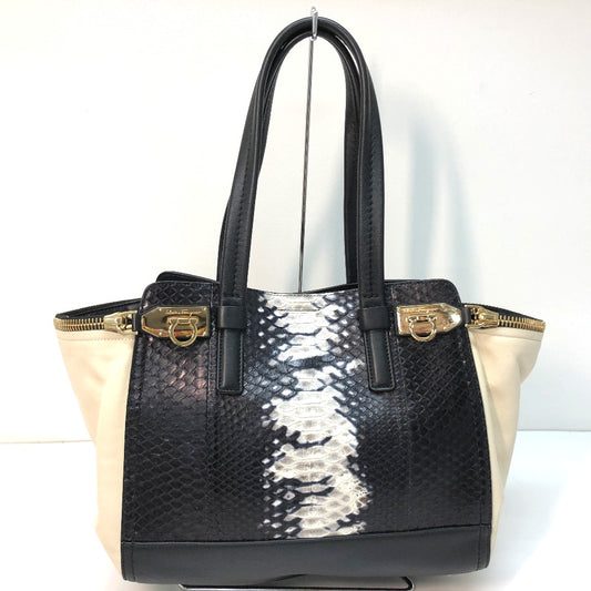 Salvatore Ferragamo Gancini Shoulder Bag, Handbag, Women's, Black