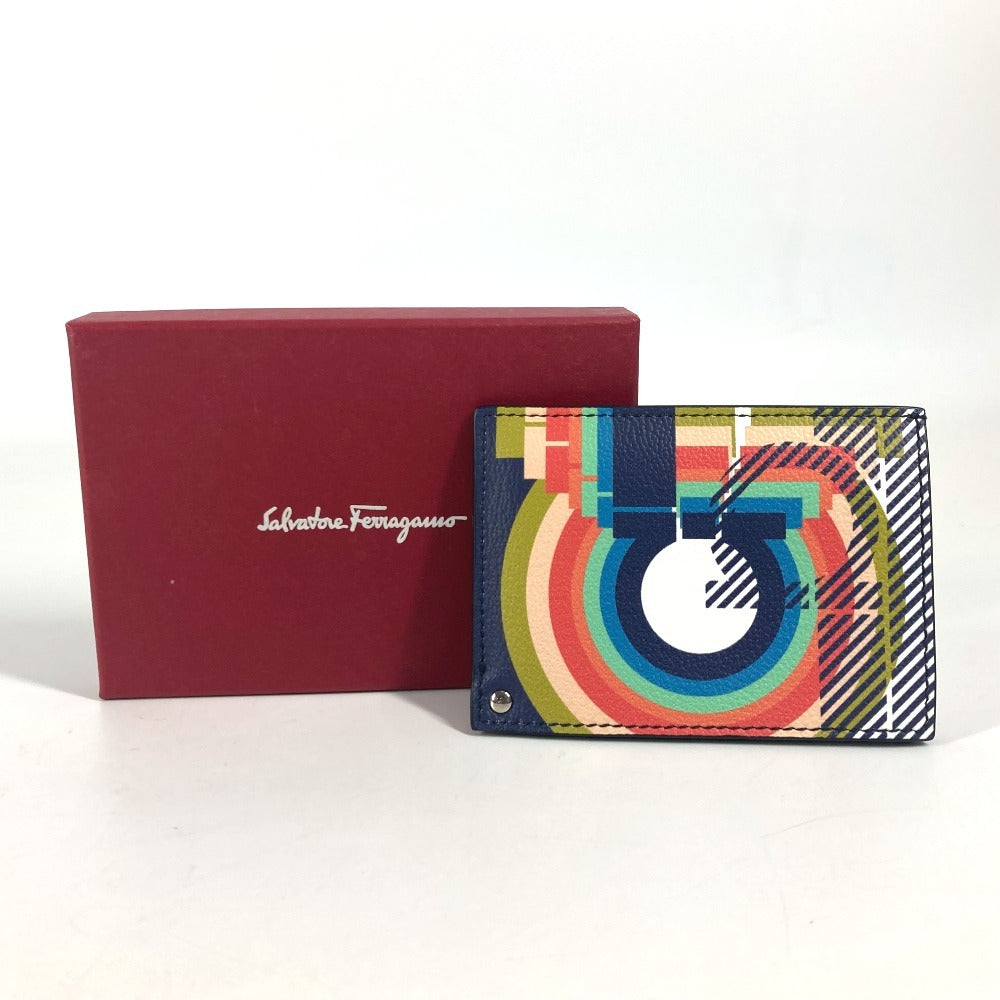 Salvatore Ferragamo ロゴ 名刺入れ パスケース カードケース レザー ユニセックス マルチカラー