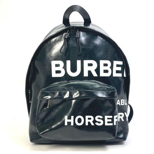 BURBERRY 8021908 ML JETT ホースフェリー バックパック リュックサック コーティングキャンバス メンズ ブラック - brandshop-reference