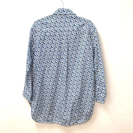 BURBERRY 8048813 長袖 アパレル TB シャツワンピース ロゴ アパレル トップス ワンピース コットン レディース ブルー - brandshop-reference
