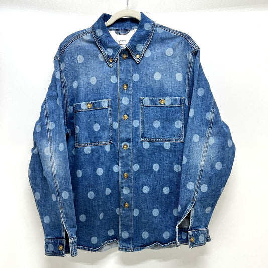 BURBERRY ドット柄 デニム アウター アパレル トップス ジャケット デニム メンズ ブルー