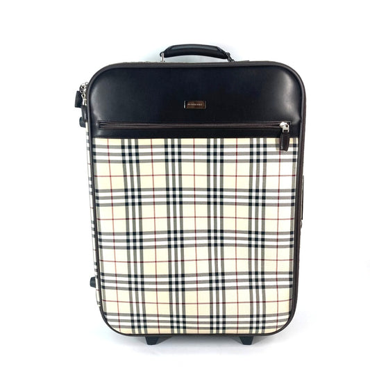 BURBERRY スーツケース ノバチェック柄 トラベルケース 旅行カバン 2輪 キャリーバッグ キャンバス/レザー レディース - brandshop-reference