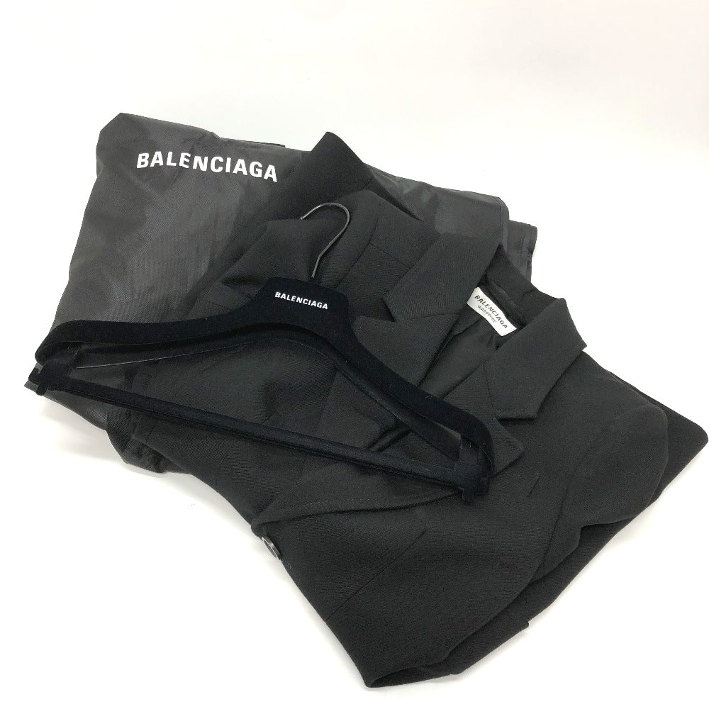 BALENCIAGA 571278 シングル ブラックベーシックジャケット アパレル/肩パッド 長袖 アパレル ジャケット コットン レディース ブラック