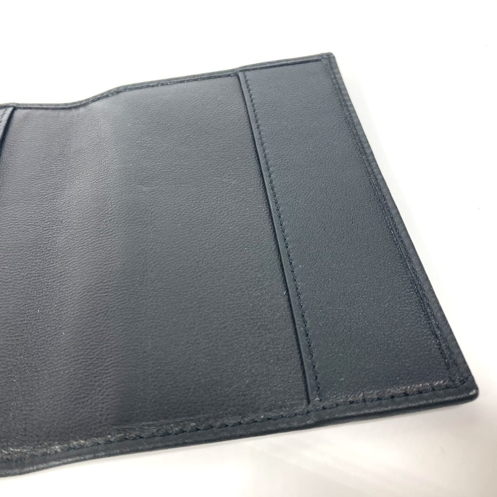 BALENCIAGA 551991 エブリデイ ロゴ パスポートカバー ステーショナリー 2つ折り パスポートケース レザー ユニセックス ブラック - brandshop-reference