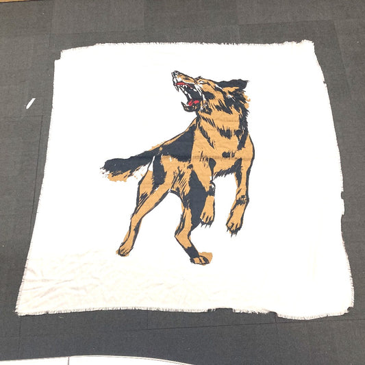 BALENCIAGA 431680 ロゴ 大判 ストール マフラー ショール シルク ユニセックス ホワイト - brandshop-reference