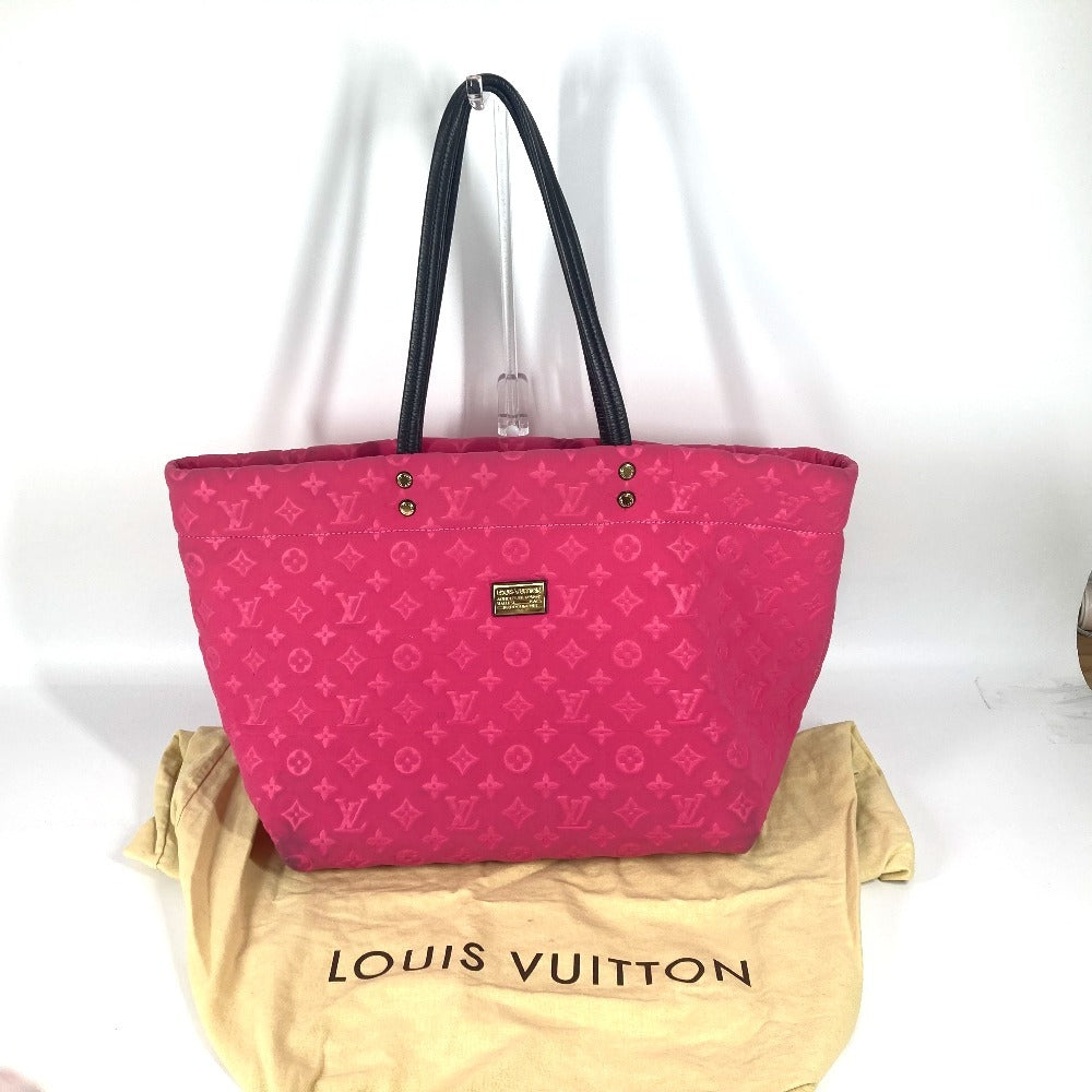 LOUIS VUITTON M92802 Cruise Line Scuba MM Tote Bag, Microfiber Shoulder Bag, Women's, Pink