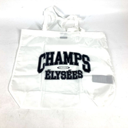 BALENCIAGA ロゴ エコバッグ トートバッグ ショルダーバッグ ナイロン ユニセックス ホワイト - brandshop-reference