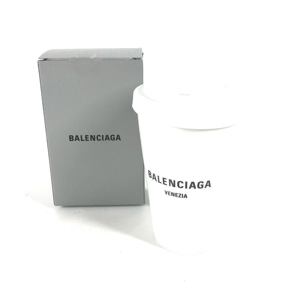 BALENCIAGA 666275 Cup with Lid, Tableware, Interior Decor, Logo, VENEZIA, Tumbler, Ceramic, Women's, White