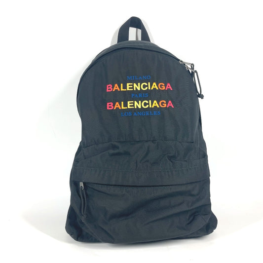 BALENCIAGA 503221 エクスプローラー ロゴ バックパック カバン リュックサック ナイロン レディース ブラック