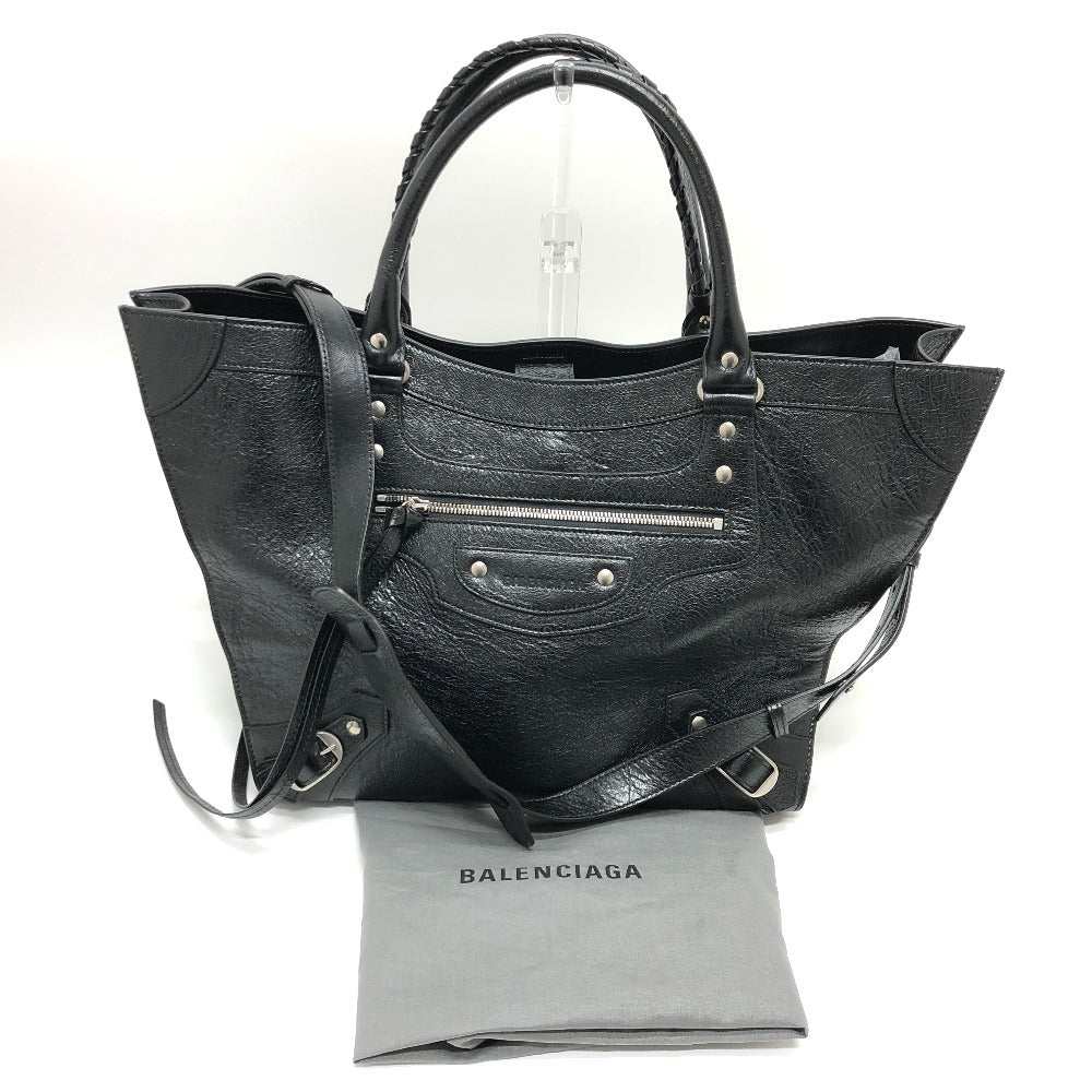 BALENCIAGA 702499 ネオクラシック ミディアム 2WAY 肩掛け 斜め掛け トートバッグ レザー メンズ - brandshop-reference