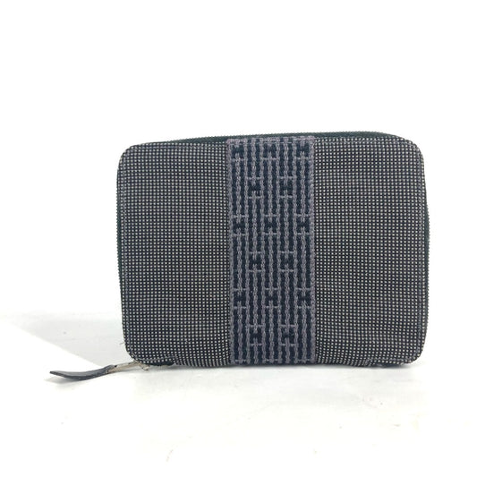 HERMES Air Line System Planner, Stationery, Round Zipper, Canvas Cover, Unisex, Gray
