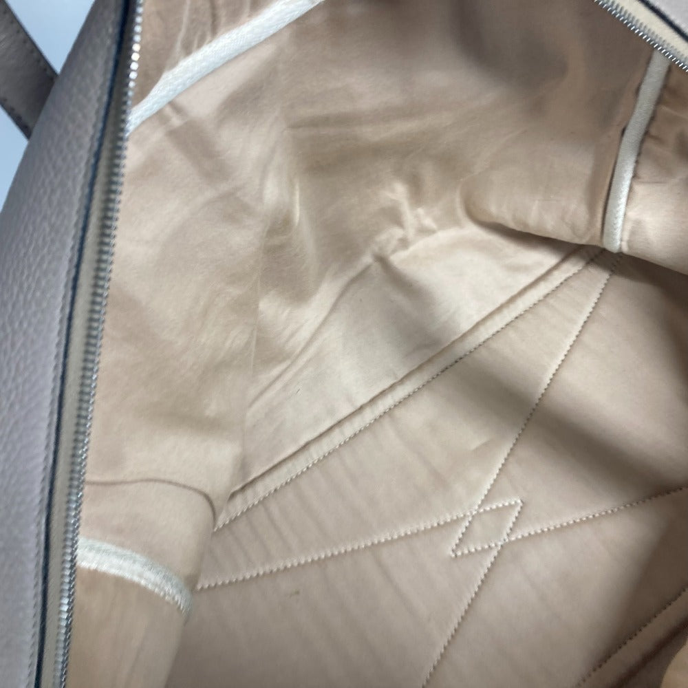 HERMES Victoria 43 Shoulder Bag/Boston Bag in Taurillon Clemence Leather, Unisex, Beige