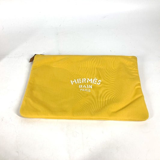 HERMES ネオバンMM ポーチ カバン バイカラー クラッチバッグ ポリアミド ユニセックス イエロー - brandshop-reference