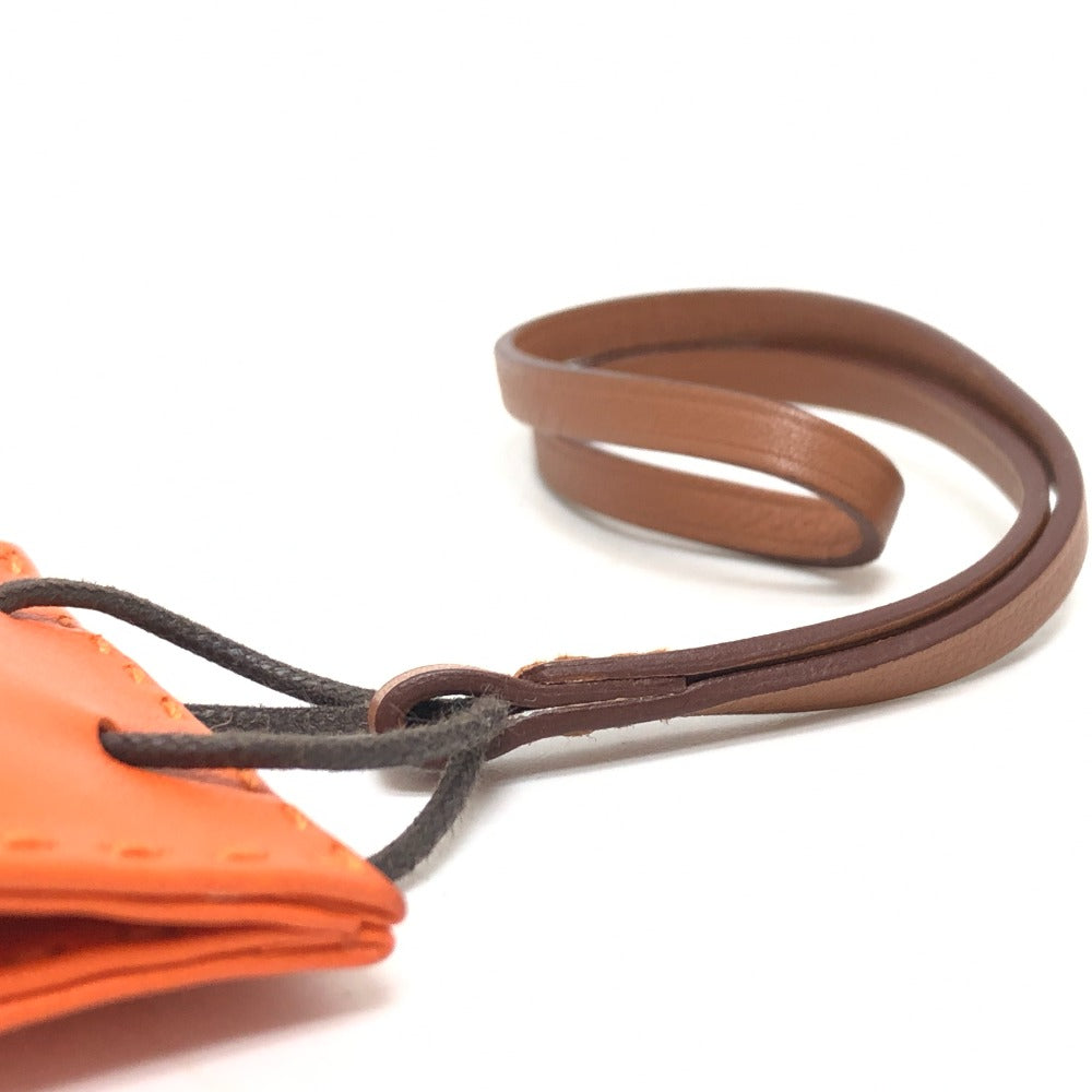 HERMES Sac Orange Charm Back Charm Accessory Bag Charm Anyo Milo Ladies Fuo Orange Orange