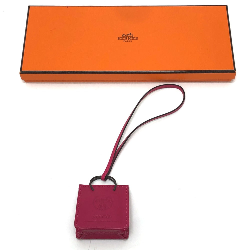 HERMES Sac Orange กระเป๋าจี้ห้อยกระเป๋าหนังแกะผู้หญิง Rose Mexico สีม่วง