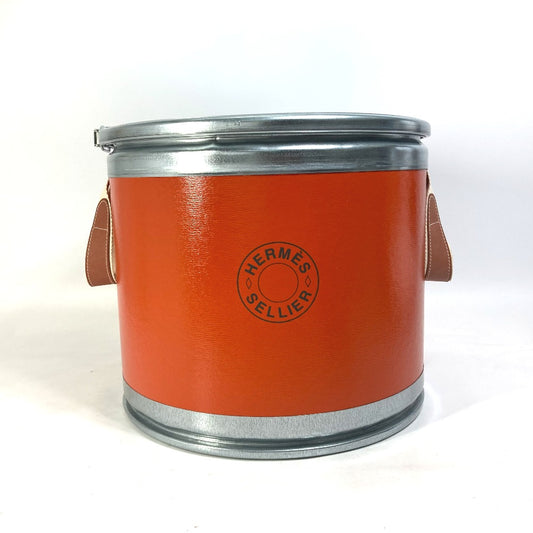 HERMES Serie Saddle Box, Multi-Case, Drum Can, Paper, Women's, Orange