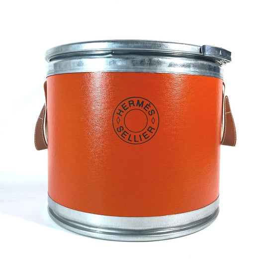 HERMES セリエ 馬具入れ インテリア ロゴ サドルボックス マルチケース ドラム缶 小物入れ ペーパー レディース - brandshop-reference