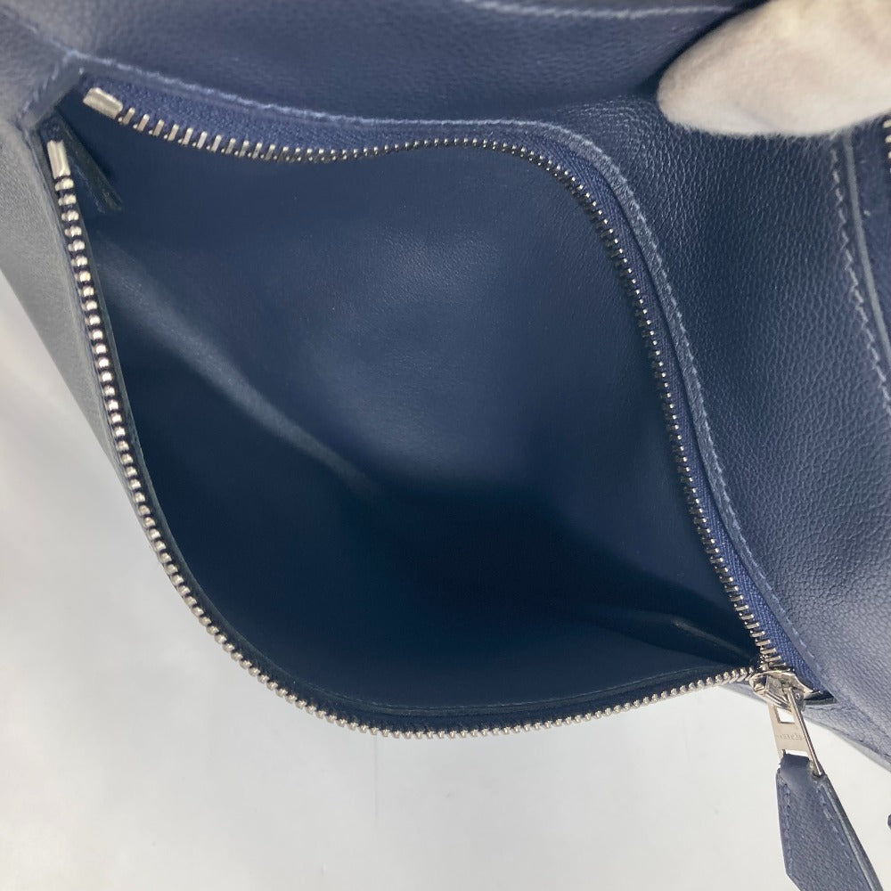 HERMES Ultra Pla GM Crossbody Shoulder Bag in Leather, Men's, Bleu Nuit Navy
