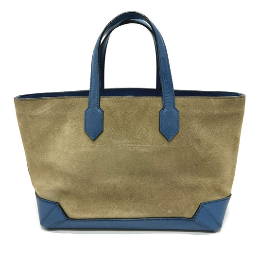 HERMES Maxi Box Cabas 30 Handbag, Shoulder Bag, Tote Bag, Epson, Women's, Griscail x Bleu Agate, Blue