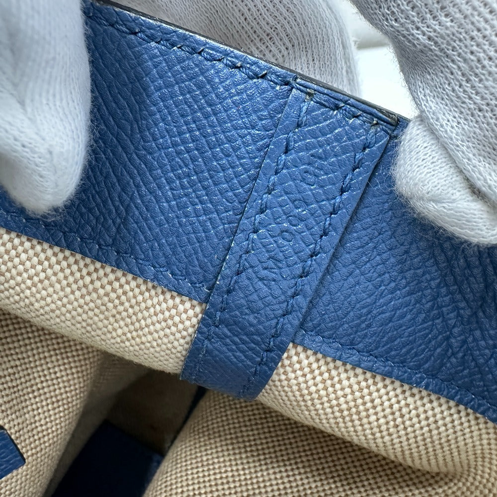 HERMES マキシボックスカバ30 ハンドバッグ カバン ショルダーバッグ トートバッグ エプソン レディース グリスカイユ×ブルーアガット ブルー