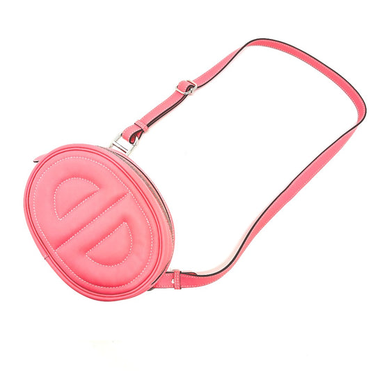 HERMES In the Loop Verso Shoulder/Waist Bag in Lambskin Rose Confetti Pink