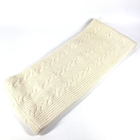 COMMONWARE Women's Wool Knit Snood Scarf in White